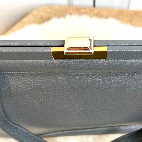 Vintage Merit New York Leather Gray Bag - Picture 7 of 16